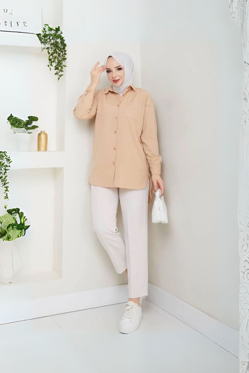 Tek Cepli Gömlek Terikoton Kumaş